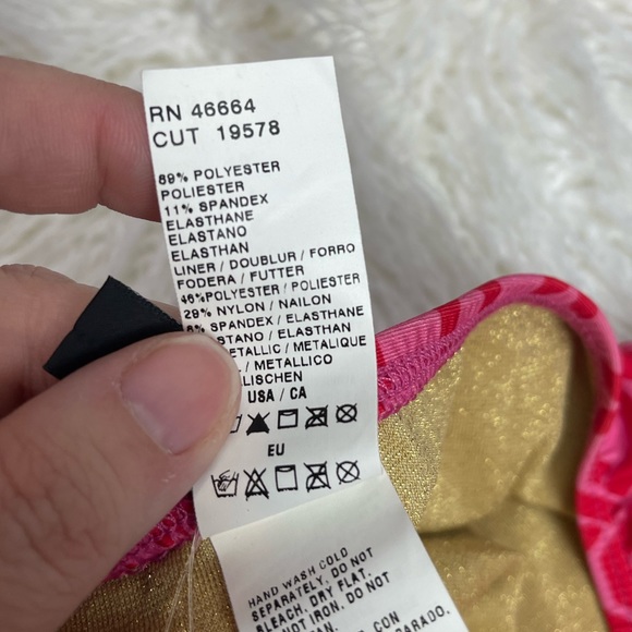 - NWT Athena swimsuit bottom size 14 style 69661 pink and red - Picture 6 of 6